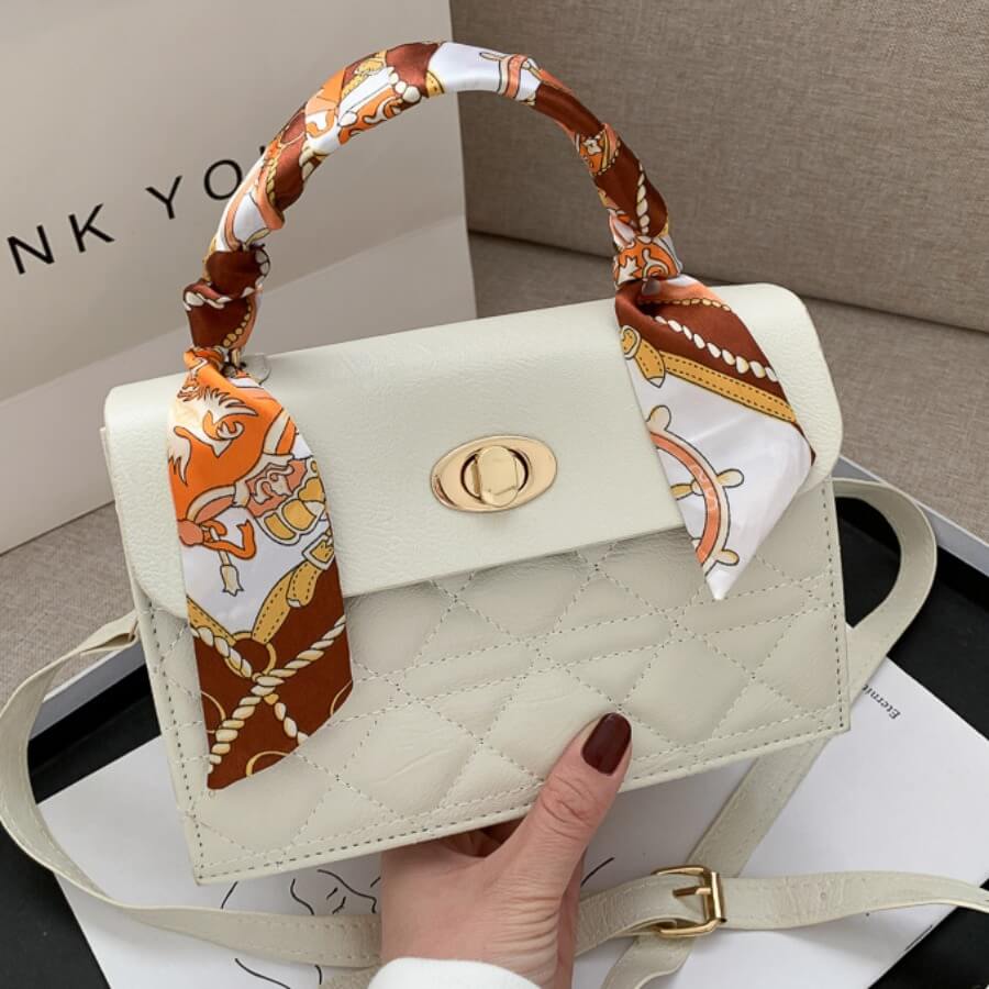 

LW Vintage Basic White Crossbody Bag