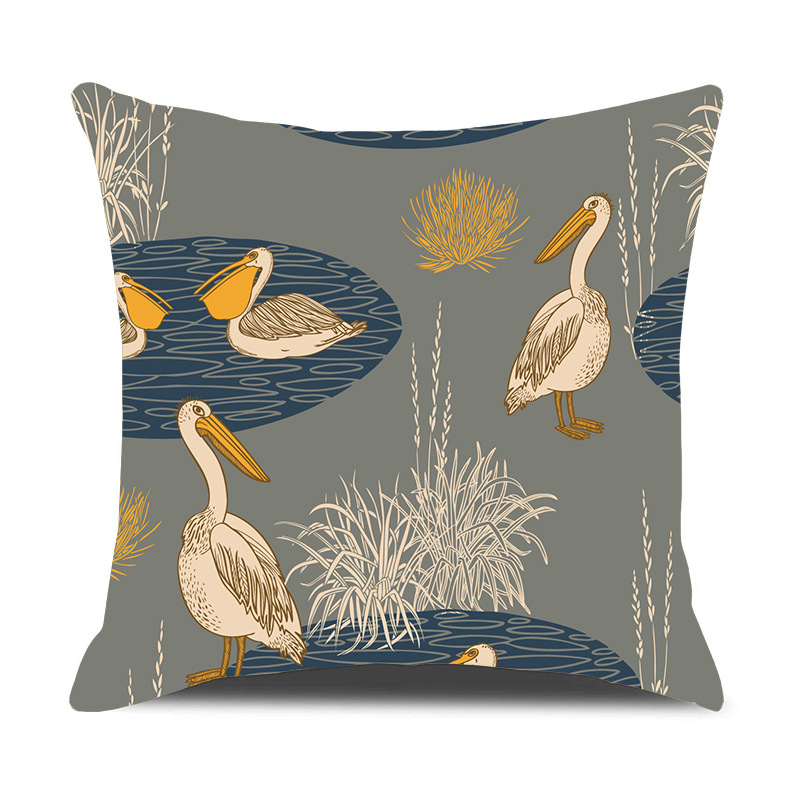 

Lovely Stylish Print Grey Decorative Pillow Case