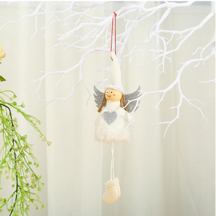 

Lovely Christmas Day Cartoon White Ornament