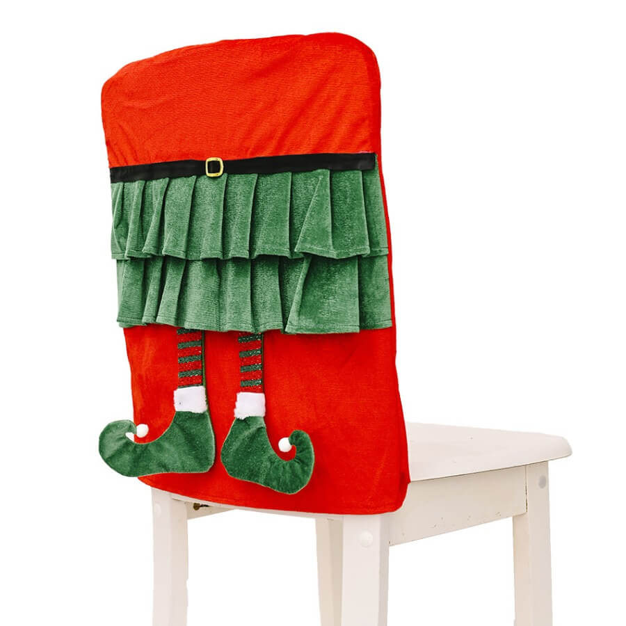 

Lovely Christmas Day Cartoon Red Chair Cover
