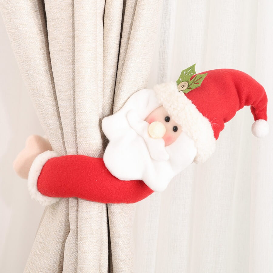 

Lovely Christmas Day Cartoon Red Decorative Curtain Buckle