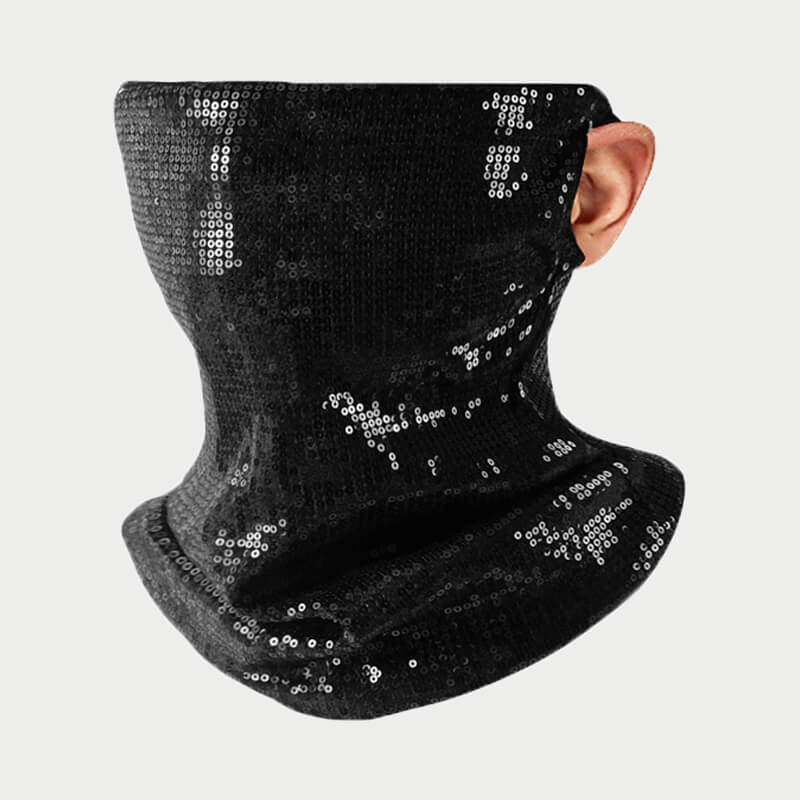 

Lovely Sequined Black Face Mask