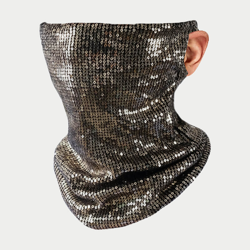 

Lovely Sequined Gold Face Mask
