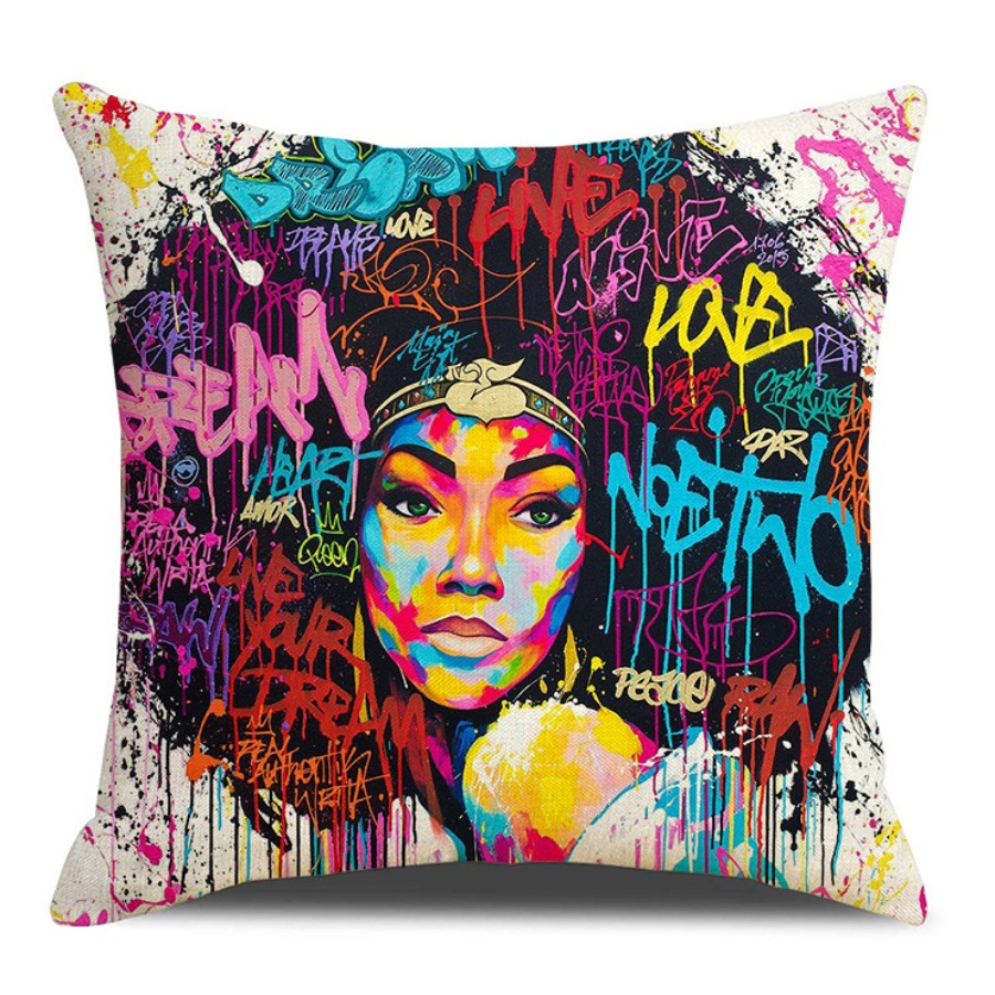 

Lovely Chic Print Multicolor Decorative Pillow Case, Multi