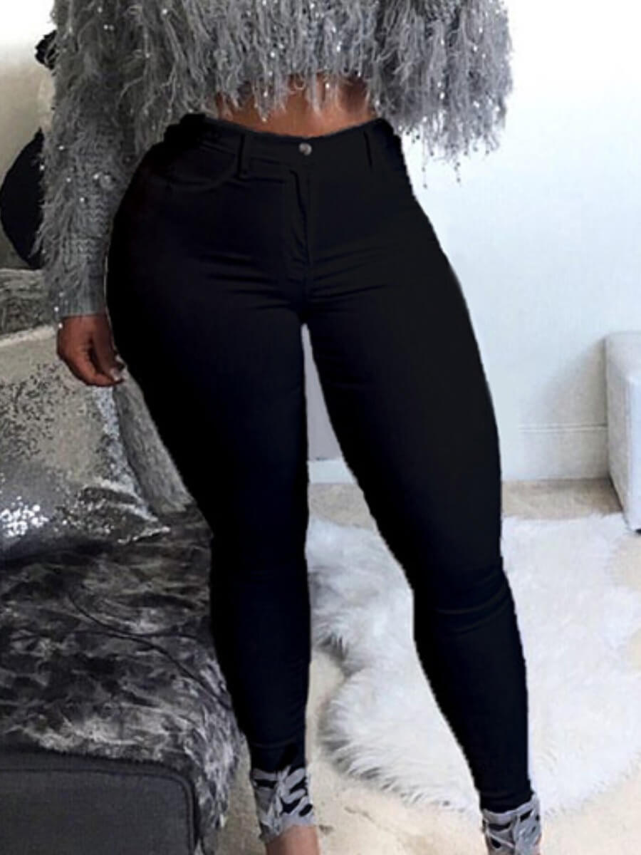 

LW Basic Skinny Jeans, Black