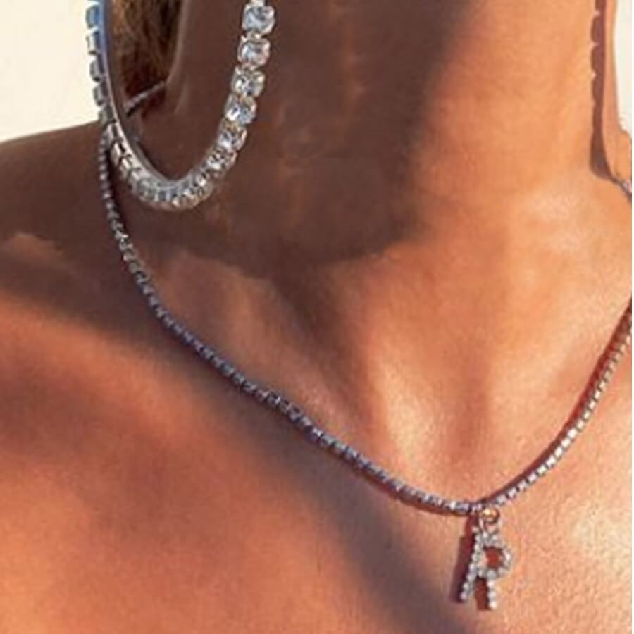 

Lovely Trendy Letter Gold Necklace