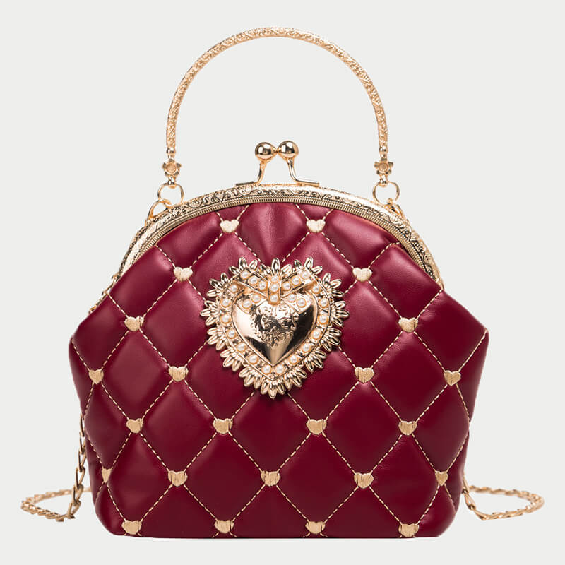 

Lovely Stylish Chain Strap Red Crossbody Bag