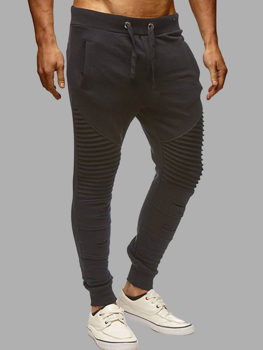 

Lovely Casual Patchwork Black Men Pants