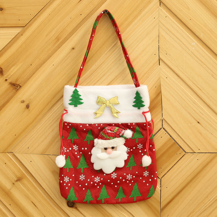

Lovely Christmas Cartoon Red Decorative Candy Bag