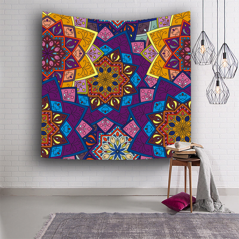 

Lovely Trendy Print Purple Decorative Wall Cloth