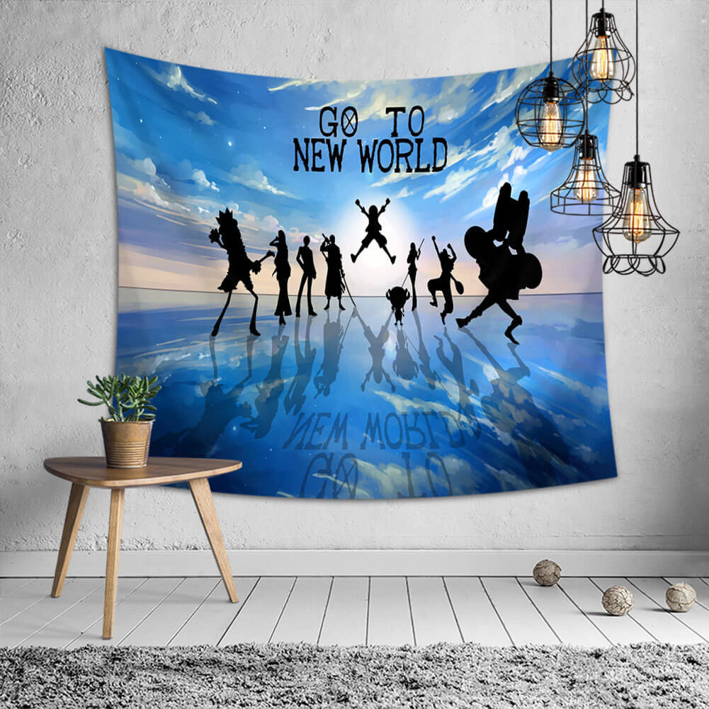 

Lovely Trendy Print Blue Decorative Wall Cloth