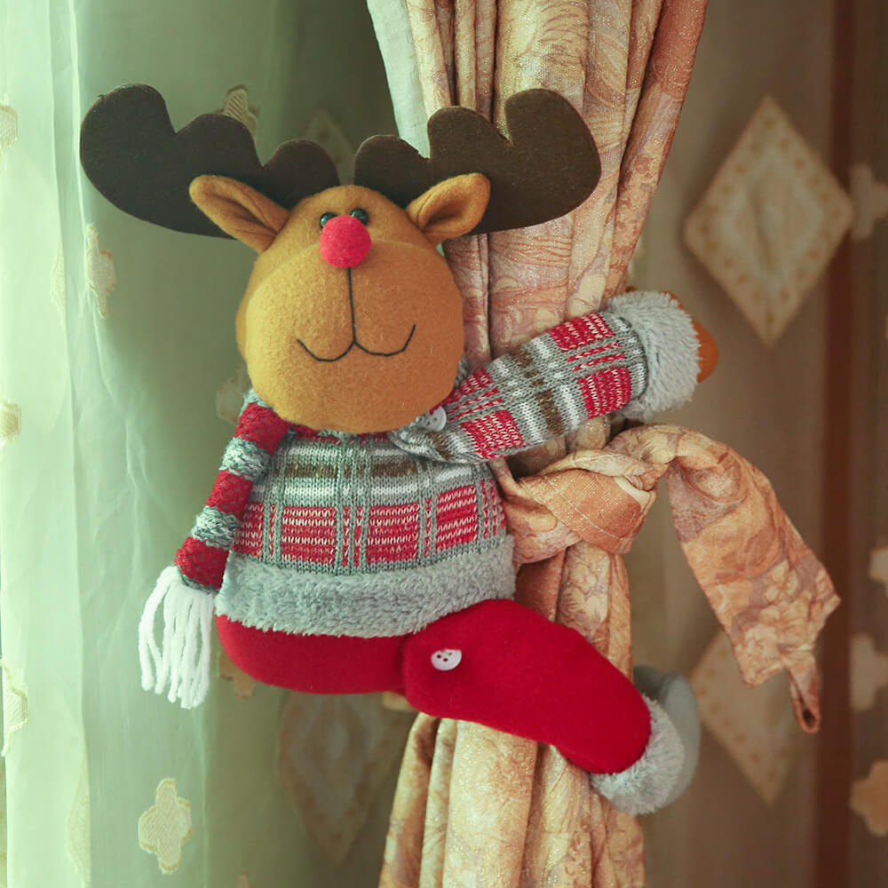 

Lovely Christmas Day Cartoon Brown Decorative Curtain Buckle