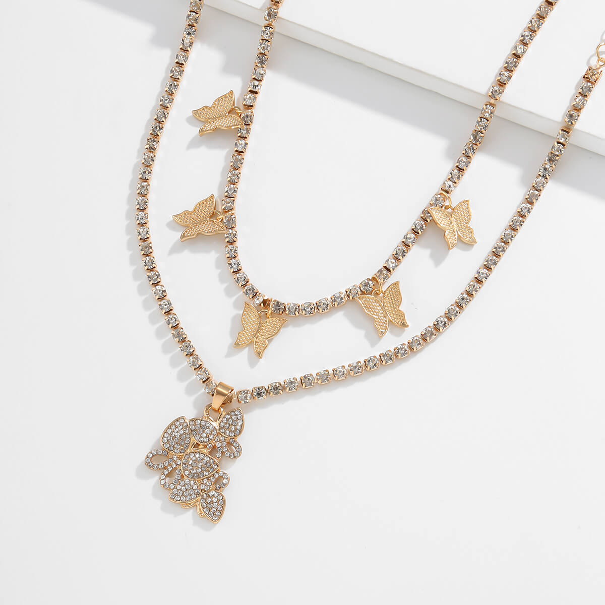 

Lovely Stylish Butterfly Gold Necklace