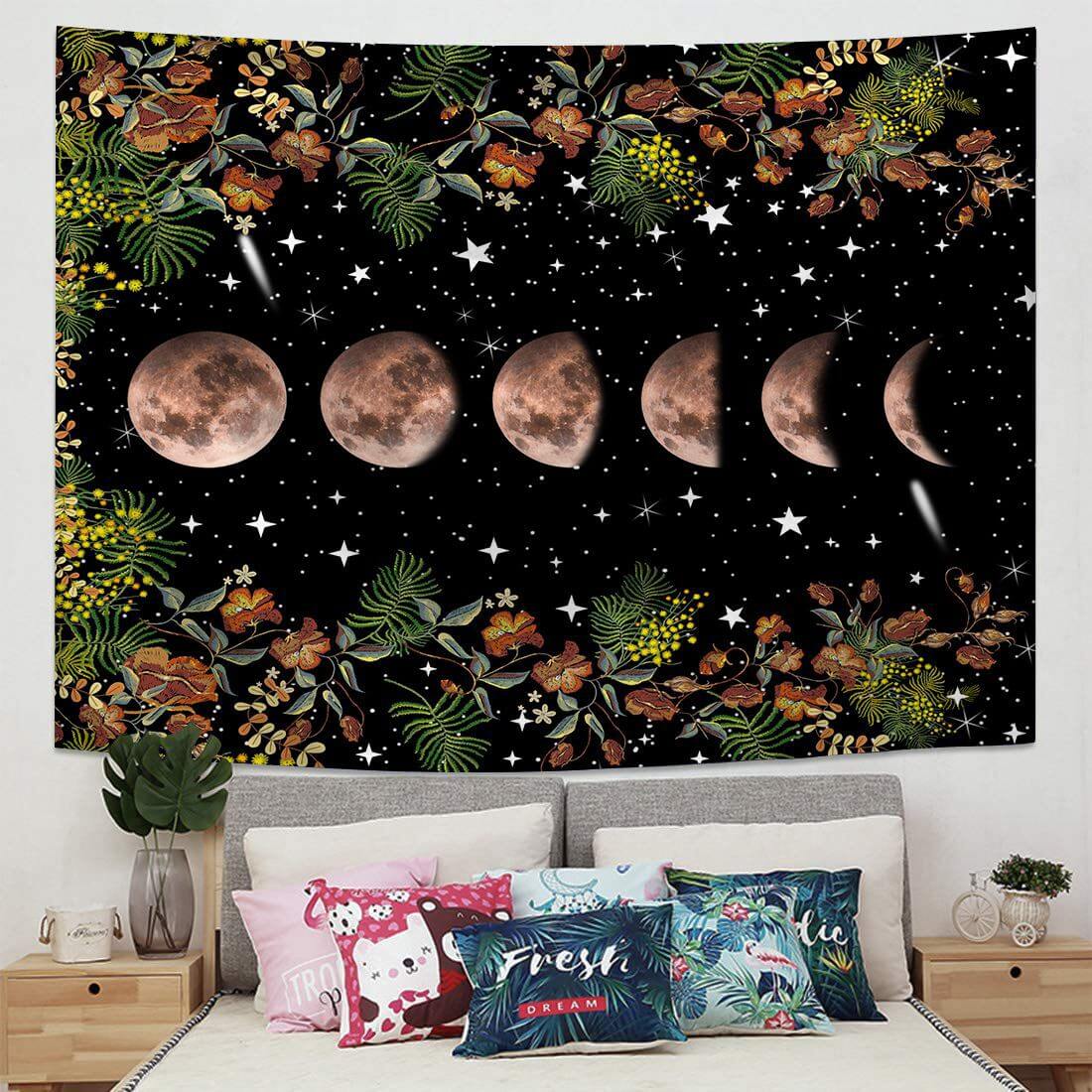 

Lovely Stylish Print Black Decorative Wall Cloth