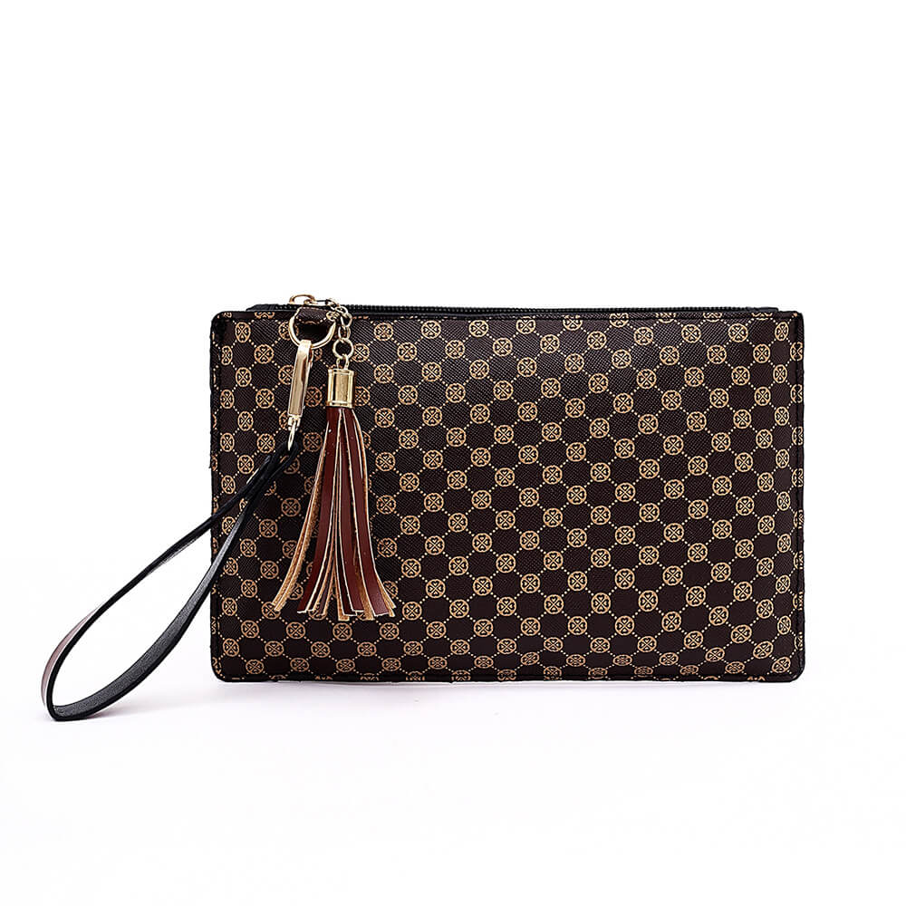 

Lovely Trendy Print Brown Coin Purses