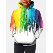 Lovely Trendy Hooded Collar Print White Boy Hoodie