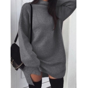 LW Plus Size Half A Turtleneck Oversized Dress
