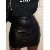 Lovely Stylish Basic Skinny Black Skirt