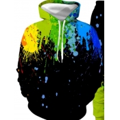 Lovely Boy Stylish Hooded Collar Print Black Hoodi