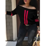 Lovely Leisure Patchwork Black Blouse