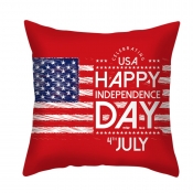 Lovely Cosy Print Red Decorative Pillow Case