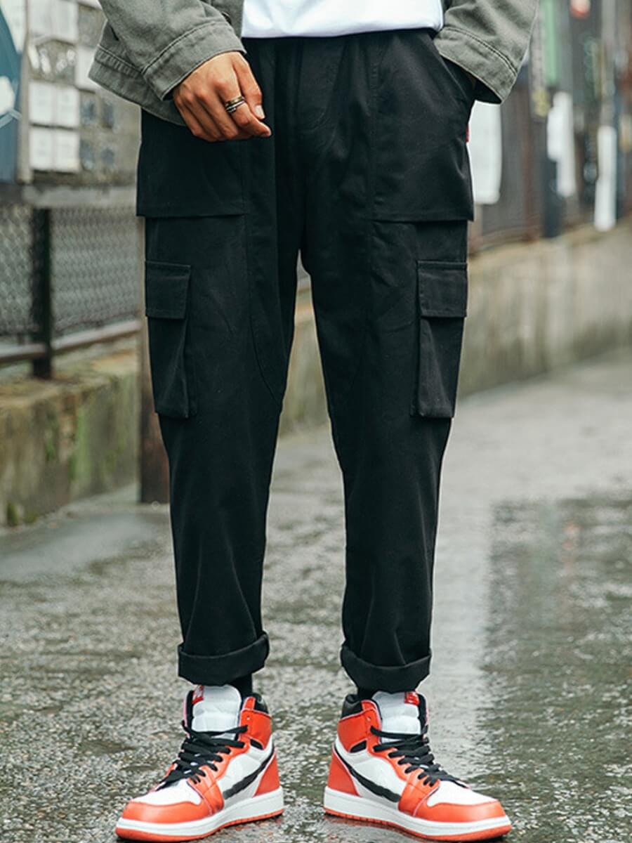 

Lovely Casual Pocket Patched Black Men Pants