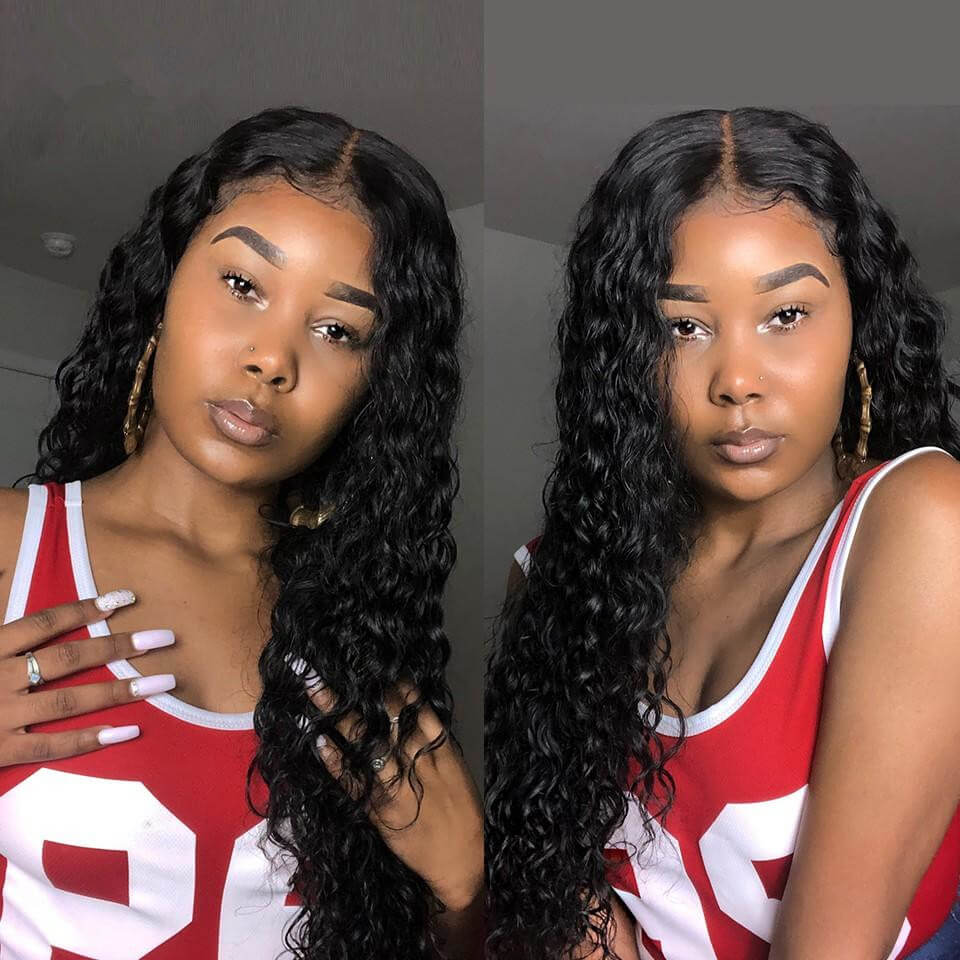 

Lovely Trendy Long Wavy Black Wigs