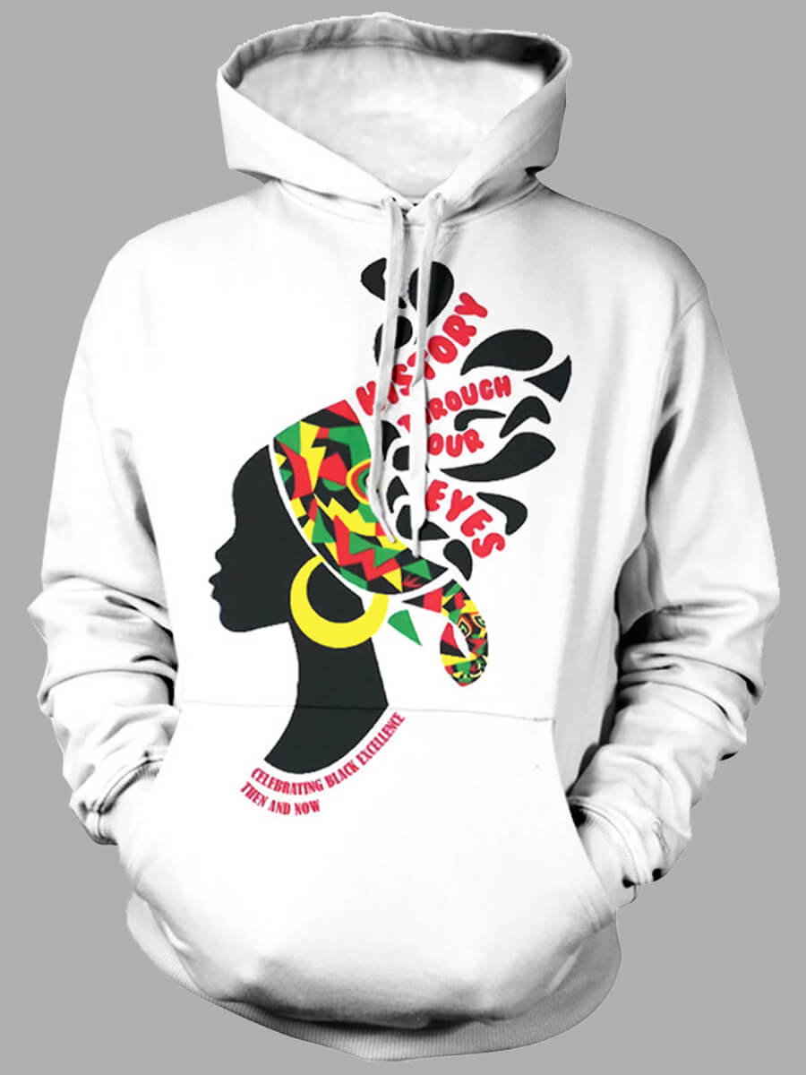 

Lovely Casual Hooded Collar Print White Men Hoodie