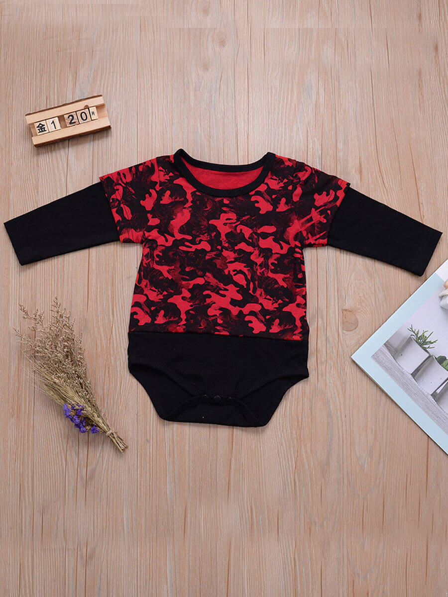

Lovely Street O Neck Print Black Girl Bodysuit