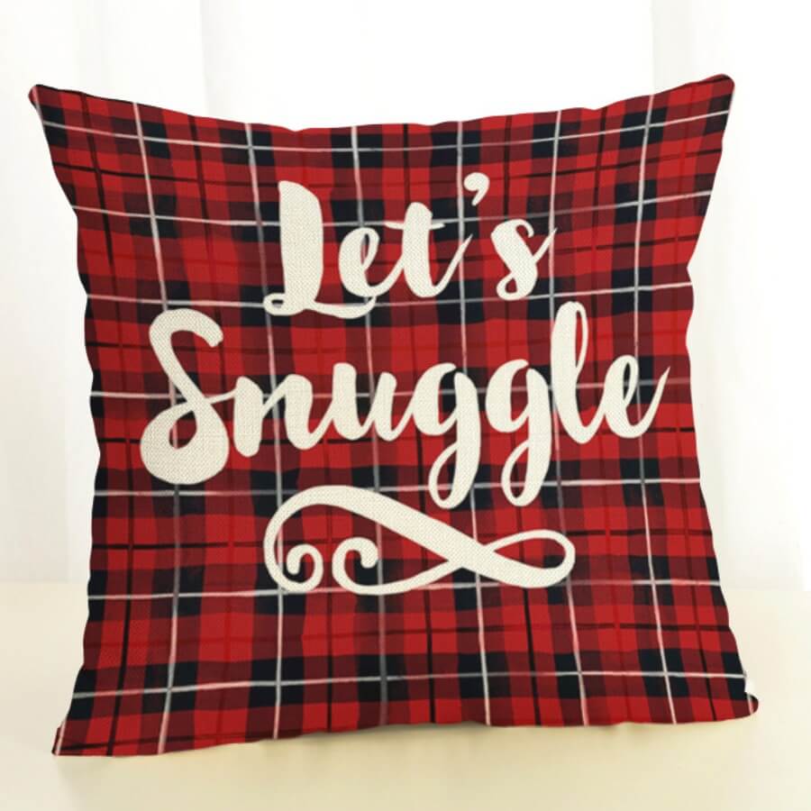 

Lovely Letter Print Red Decorative Pillow Case