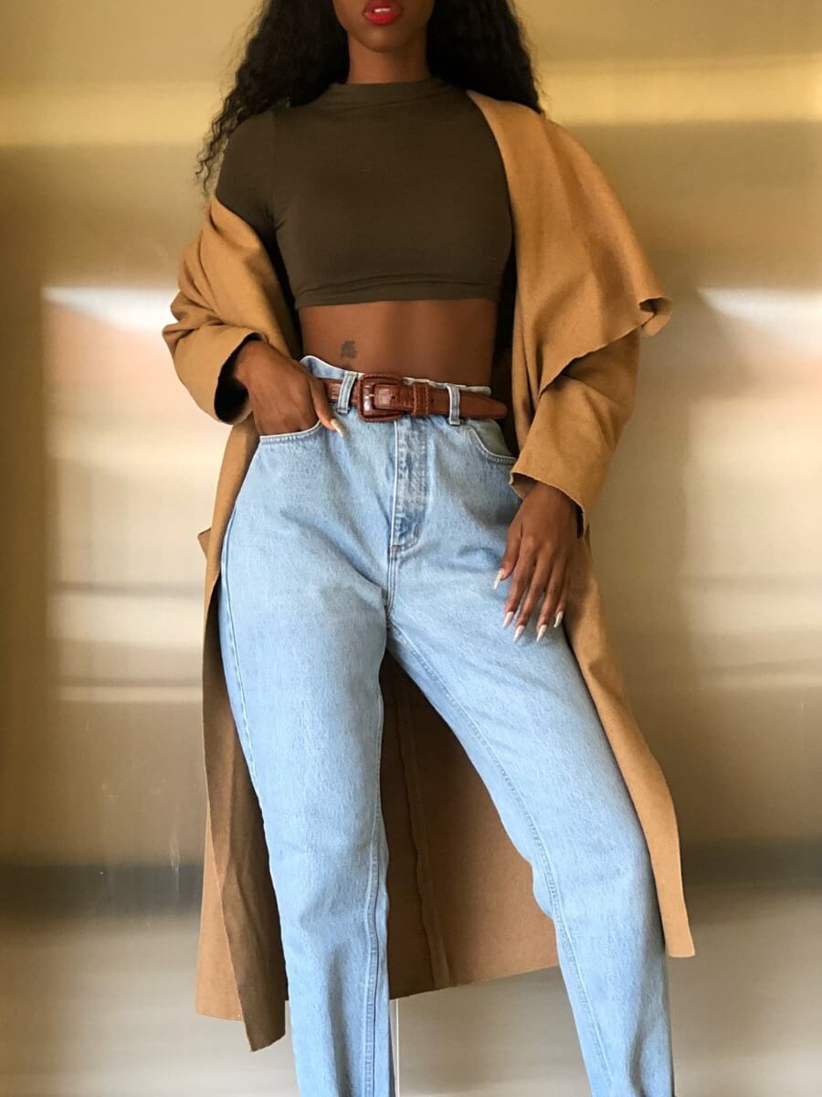 

Lovely Street Pocket Patched Khaki Trench Coat