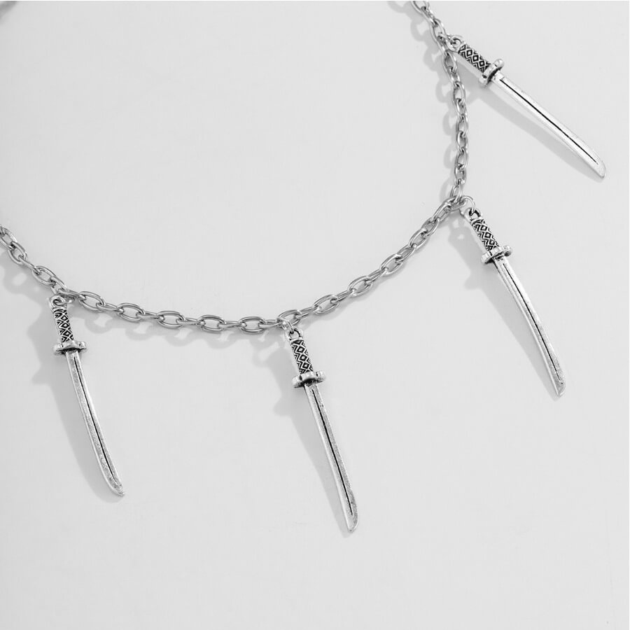 

Lovely Street Knife Silver Necklace