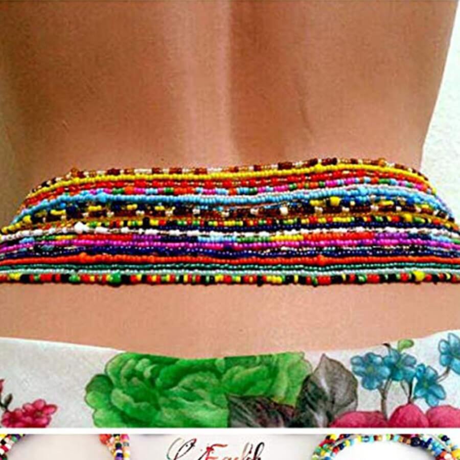 LovelyWholesale BASICS Ethnic Multilayer Multicolor Waist Chain All Seasons Casual Basic Spring Summer 2024
