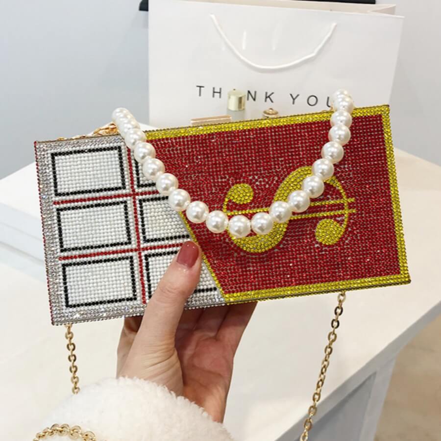 

Lovely Trendy Christmas Day Sequined Red Crossbody Bag