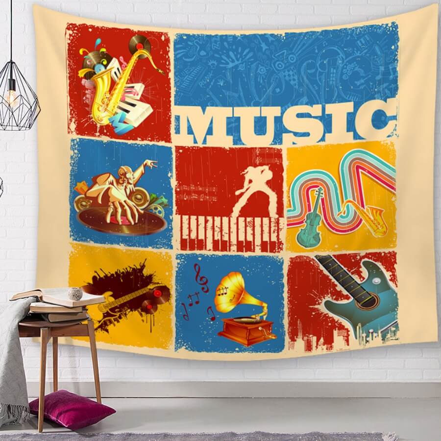 

Lovely Letter Print Multicolor Wall Cloth, Multi