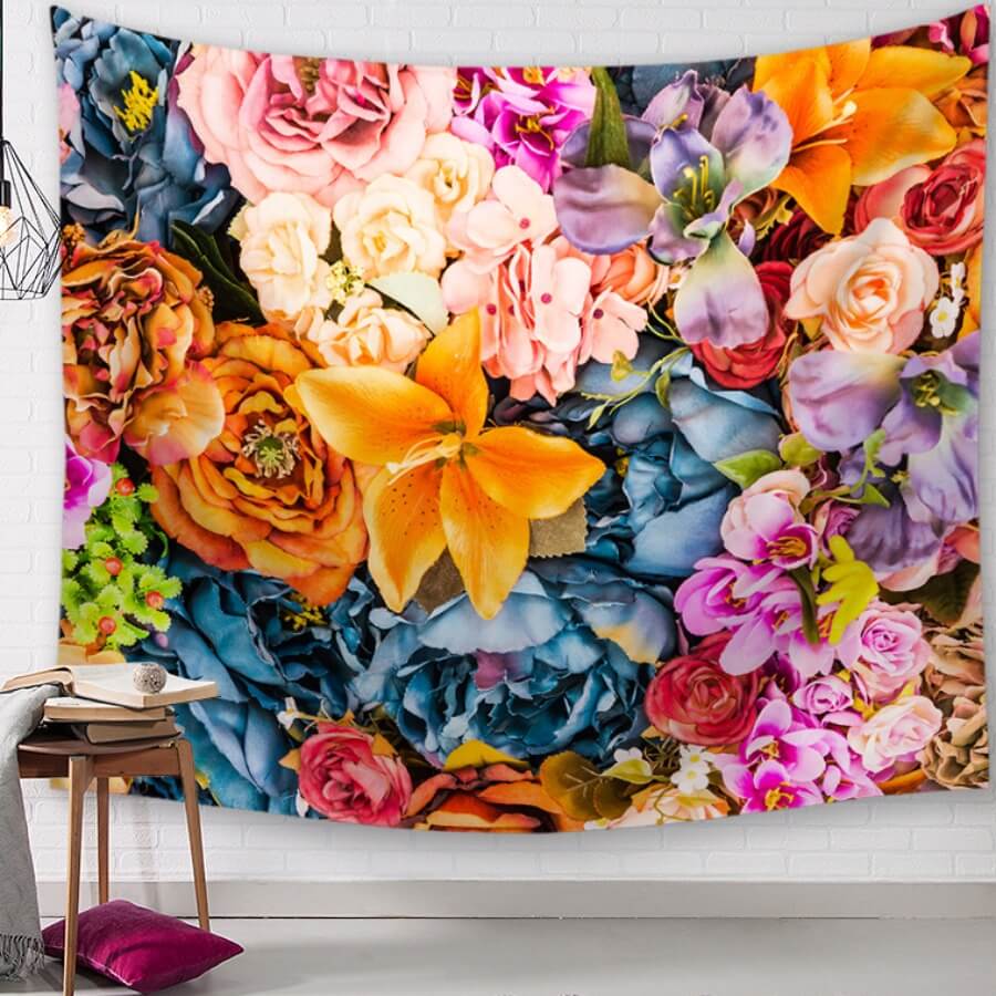 

Lovely Floral Print Multicolor Wall Cloth, Multi