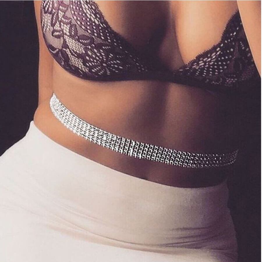 

Lovely Chic O Shaped Silver Body Chain