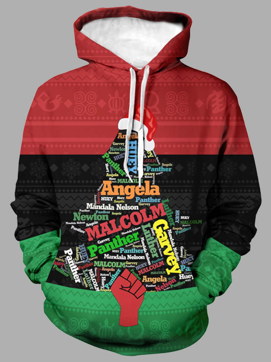 

Lovely Casual Hooded Collar Print Patchwork Multicolor Men Hoodie, Multi