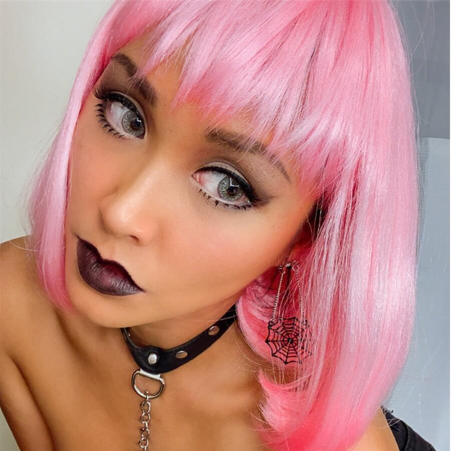 LW Lovely Stylish Hign-temperature Resistance Pink Wigs