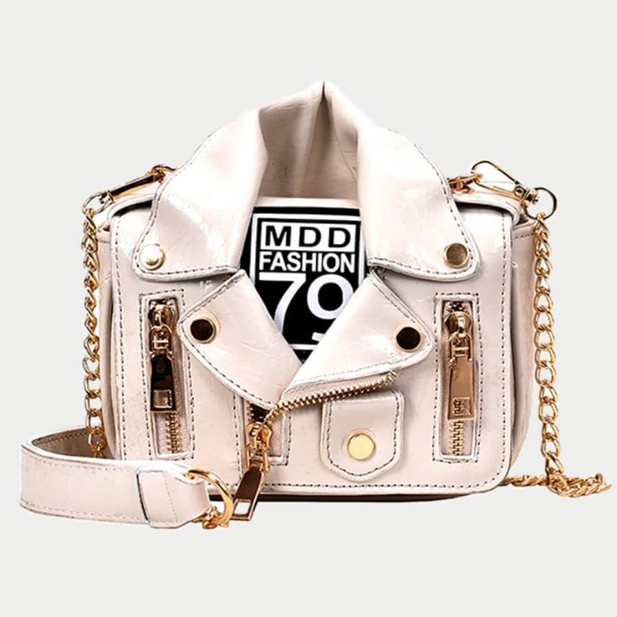 

LW Chic Chain Strap White Crossbody Bags