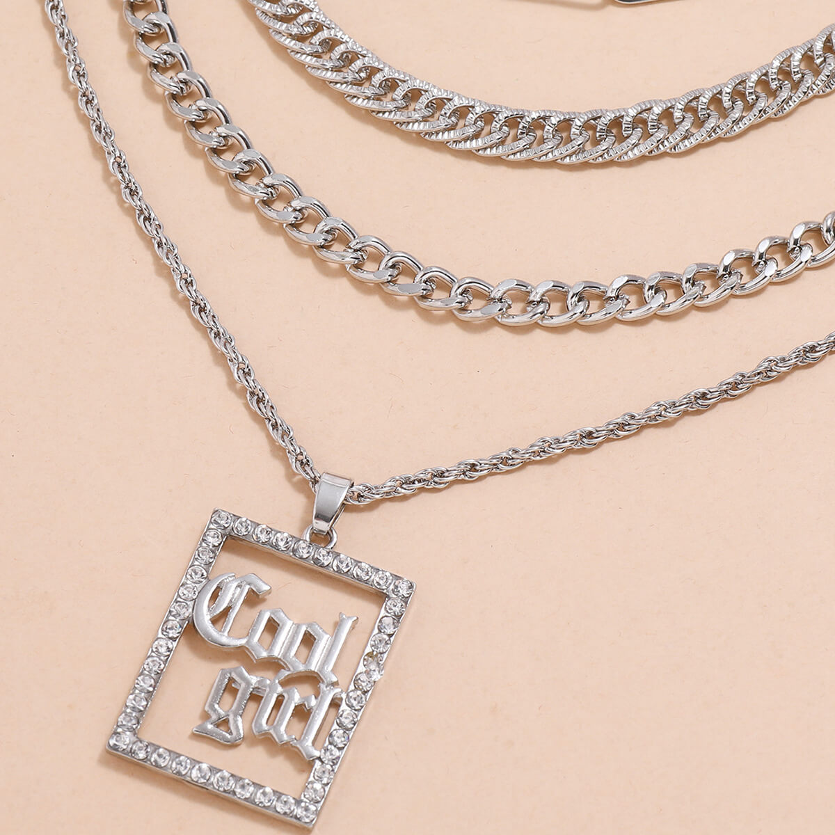 

Lovely Casual Letter Silver Necklace