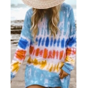 LW Round Neck Tie-dye Dress