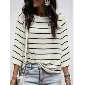 Lovely Street Striped Loose Black T-shirt