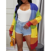 Lovely Sweet Striped Patchwork Loose Blue Stripe C