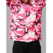 Lovely Casual Graffiti Element Print Pink Hoodie