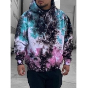 LW Men Tie-dye Kangaroo Pocket Hoodie