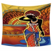 Lovely Landscape Print Patchwork Multicolor Wall C