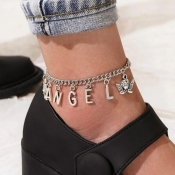Lovely Casual Letter Silver Body Chain