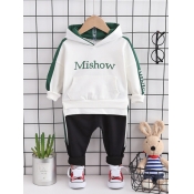 Lovely Sportswear Hooded Collar Letter Print White