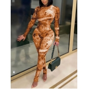 LW BASICS Tie Dye Mixed Print Skinny Jumpsuit